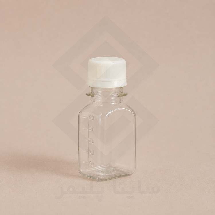 بطری پت ۶۰ کتابی شفاف مدرج