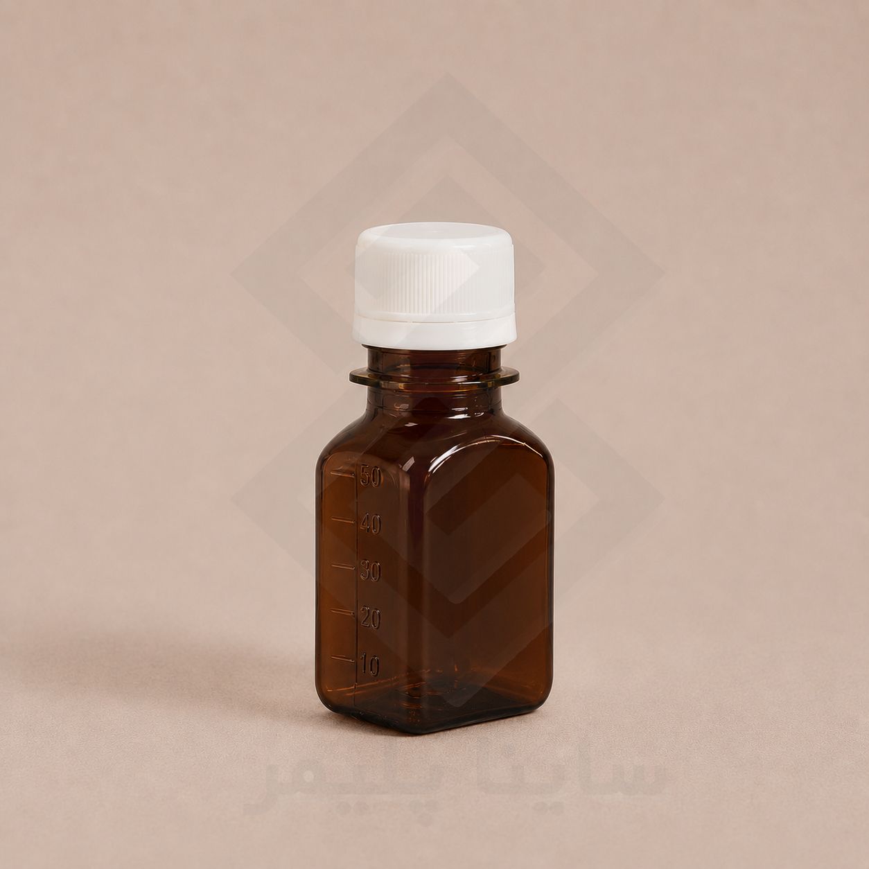 بطری پت ۶۰ کتابی قهوه ای مدرج