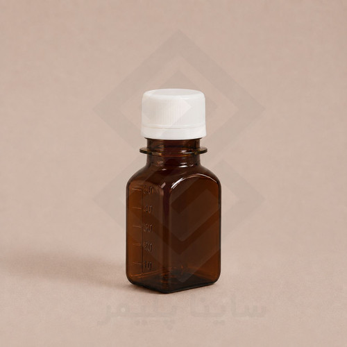 بطری پت ۶۰ کتابی قهوه ای مدرج